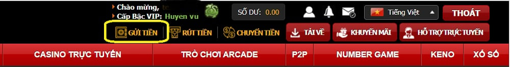 12BET - Nap tien - Buoc 1 - Tylekeo